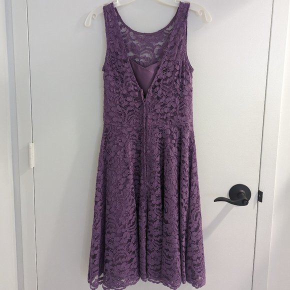 David's Bridal Short Sleeveless Lace Bridesmaid Dress (NWOT) - Picture 5 of 7